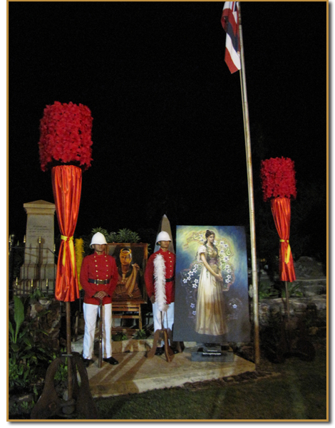 Princess Ka'iulani portrait at Hawaiian Protocol for Lu'au O Ka'iulani, Lahaina Royal Ho'ike